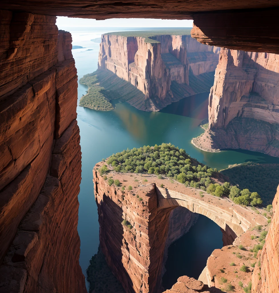 landscapes, canyons and rivers, bright twilight