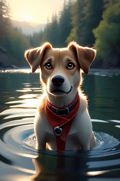 beautiful elf，Beautiful，moonlight，lake water，wet，，Real light and shadow contrast，Realistic ray tracing，True light falloff，anti-aesthetic style，Poodlepunk，Snapshot aesthetic style 