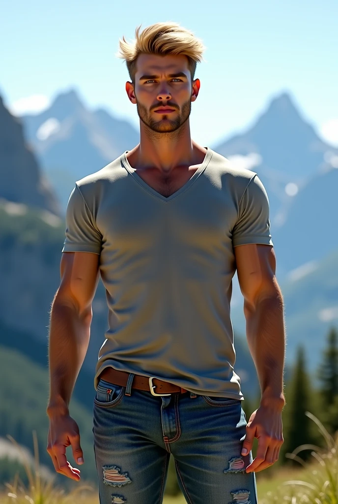 1 boy, (blue eyes), happy smile,Caucasian boy,18 year old,young, Slim body, slender, sslim body build, childlike, twink,He wears black , natural lighting, goldene Stunde, Posing in Glacier National Park, Road to the Sun, picturesque and quiet surroundings, dramatic landscape, Sense of adventure, realisti, photoshot, Ultra quality, elegant, muito detalhado, photoshotgraph,pale skin, pink , sslim, good lighting, very pale skin, light skin, Model with attractive body,,big bulge and big butts,(best quality, 8K, ​masterpiece). high detailed , , superior quality, natural lighting, Nice, sexly, correct , Good composition,realistic shapes, realistie Hauttöne,natural eyes,realistie Augen,look up at the viewer,vpl,realistic muscles,realisti wrinkles on the skin,realisti arms and legs,realisti face,realisties Haar,Machen Sie ein sexly und verführerisches Gesicht,, Clear focus: 1.2, perfect male body: 1.4 , Slender Abs: 1.2, highly detailed  and skin texture, detailled eyes, double eyelids, large upper lip, Man Focus,amazing composition, front view, HDR, volumetric lightning, Ultra quality, elegant,Post a  photoshotshoot,realisti pose,detailed hair,Full body,Fujifilm XT3 photoshotrealistic art by midjourney