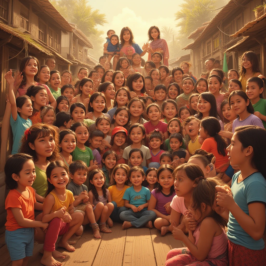 brown (((little indian girl))) shitting herself having diarhhea and spreading it on herself, playing with ((little black girl)) and smearing poop on themselves, while being supervised by ((white adult man)) with brown hair, looking at them smiling and laughing, in a dark garden house type setting