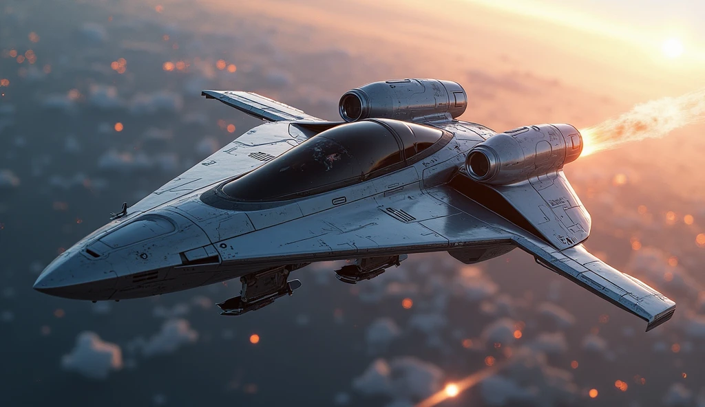 Image of a futuristic science fiction spaceship, with an aerodynamic ...