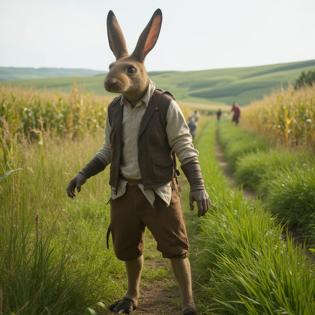 RABBIT DRESSED AS A GERMAN SS SOLDIER 
