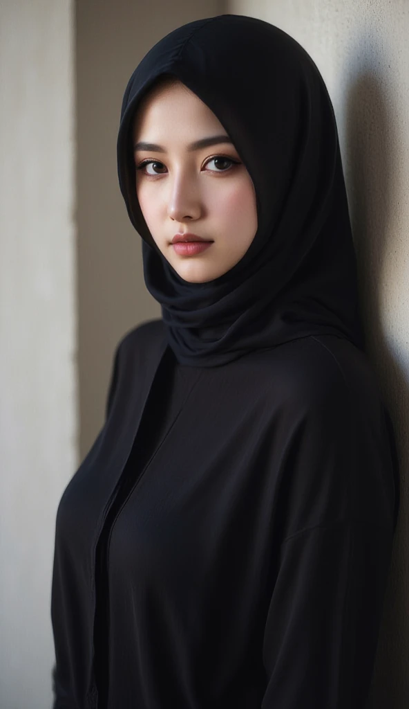 massive , mongolian, (((hijabi))), , reflection light, chiaroscuro, depth of field, cinematic lighting, ray tracing, Sony FE GM, UHD, super detail, masterpiece, textured skin, high details, best quality, award winning，3D,hdr（HighDynamicRange）,Ray traching,NVIDIA RTX,Hyper-Resolution,Unreal 5,Subsurface scattering、PBR Texture、post-proces、Anisotropy Filtering、depth of fields、maximum definition and sharpness、Many-Layer Textures、Albedo e mapas Speculares、Surface coloring、Accurate simulation octane rendering of light-material interactions、Two-colored light、largeaperture、Low ISO、White balance、the rule of thirds、8K raw data