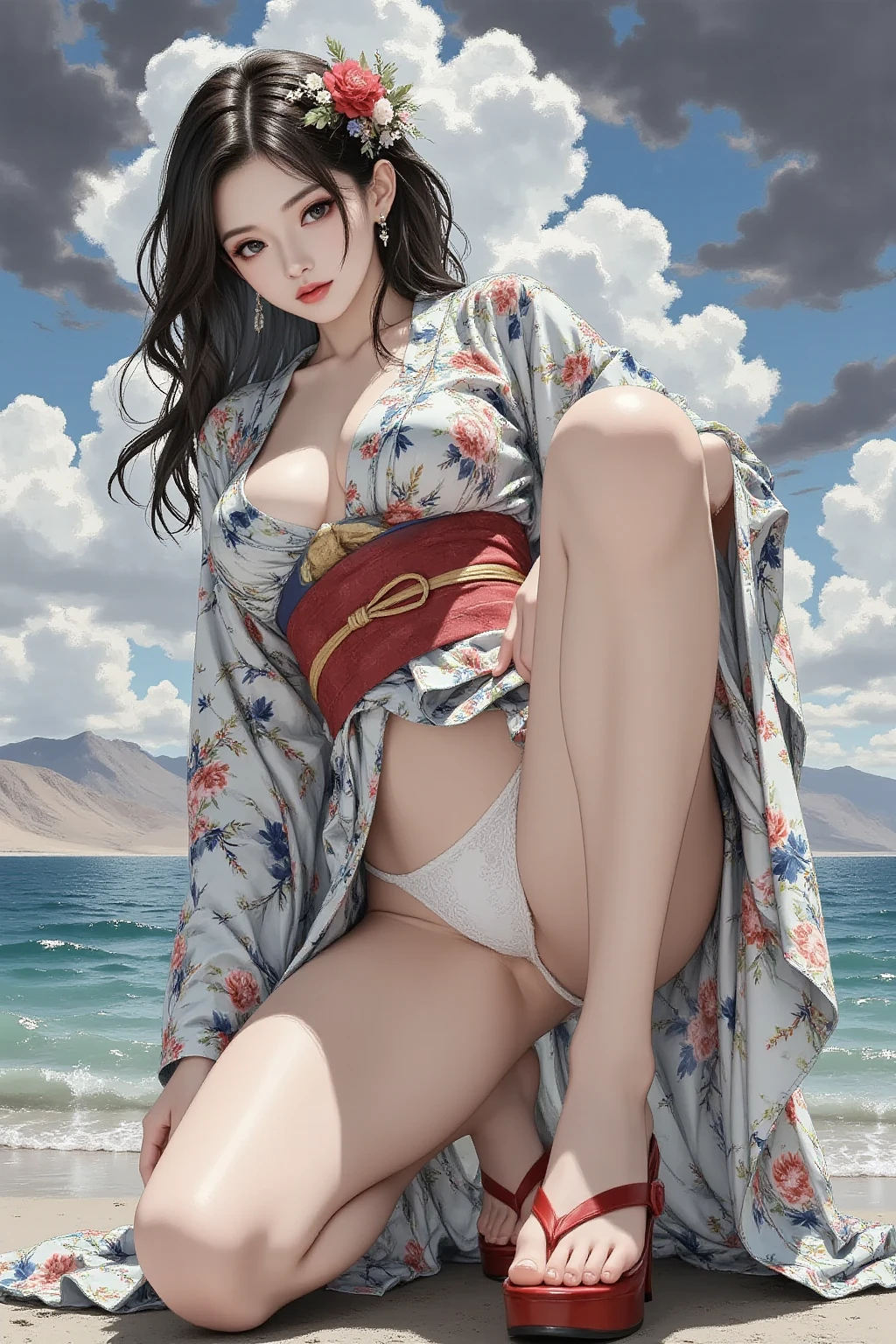 浴衣で片膝立てて v1.0
