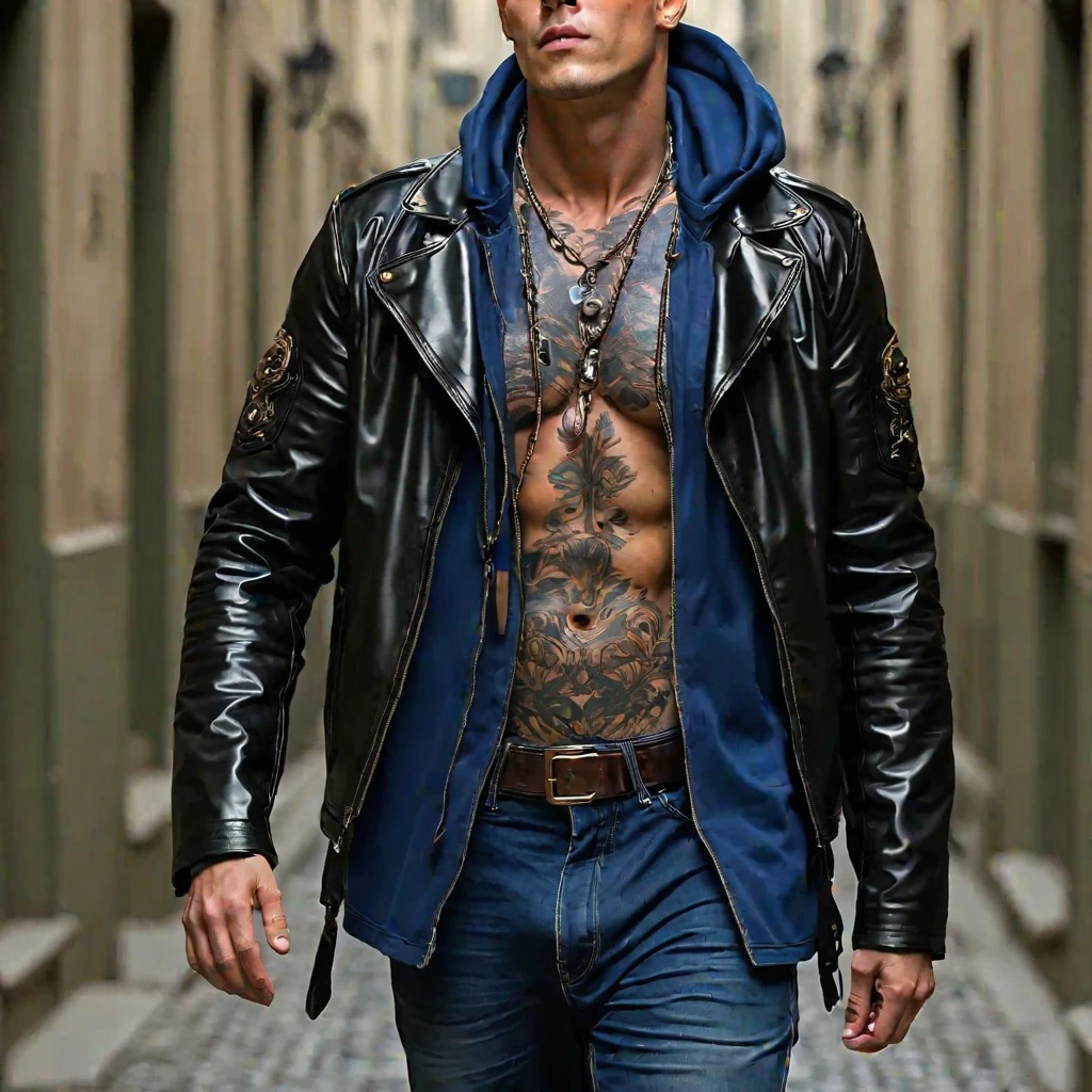 tatted abs male 01