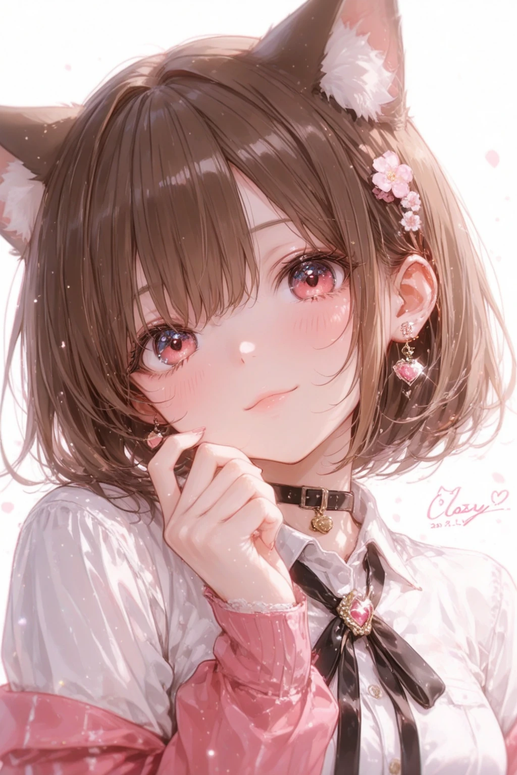 cover page, marriage information magazine, Watercolor elements, 1girl, kemono, furry, detailed body fur, animal face, animal hand, cute girl holding a red rose and looking at viewer,