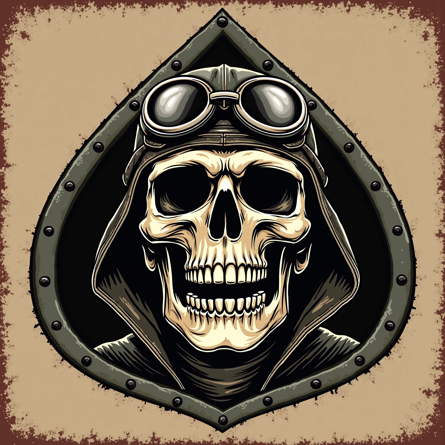 a baby skull with a cap on its head vector,detailed digital art, adorned with demonic skulls, skull drawing for a cute poster,handgun,color detailed art cartoon,monochrome cute skull