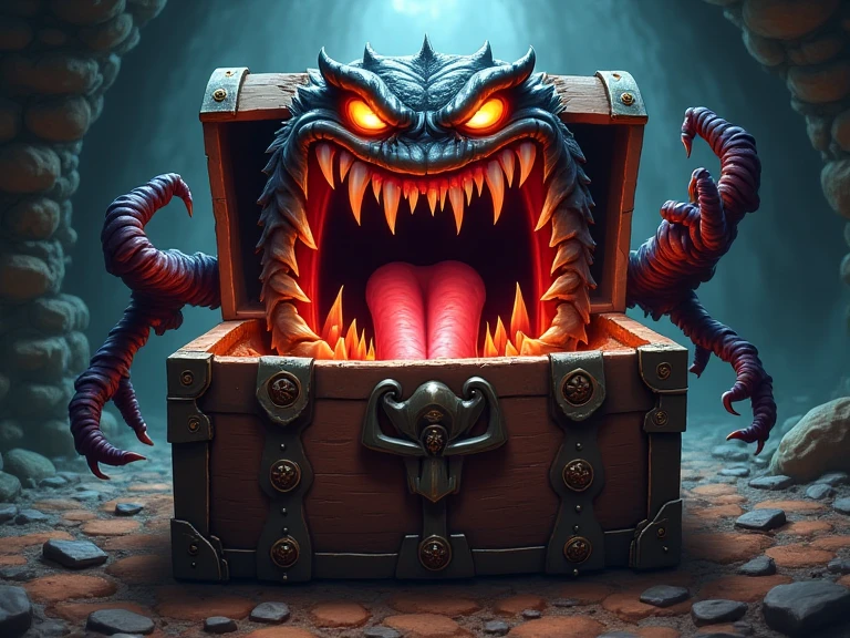 (mimic,Treasure chest turned into a monster,At first glance, it looks like a normal treasure chest, but there are torn clothes sticking out and blood stains.),create an artistic background,White shadows of vengeful spirits twitching in fear,The vengeful spirits are crying and crying black tears.,hell,demon world,black mist,splash blood,decadently,Intricate details,Wide range of colors,artwork,rendering,(masterpiece:1.3),(highest quality:1.4),(Super detailed:1.5),High resolution,Very detailed,unity 8k wallpaper,BREAK,Please express the mimic in vivid colors.,rich colors,colorful,Brightly colored,creepy color scheme,chant colorful spells,Intricate details,Wide range of colors,artwork,rendering,(masterpiece:1.3),(highest quality:1.4),(Super detailed:1.5),High resolution,Very detailed,unity 8k wallpaper