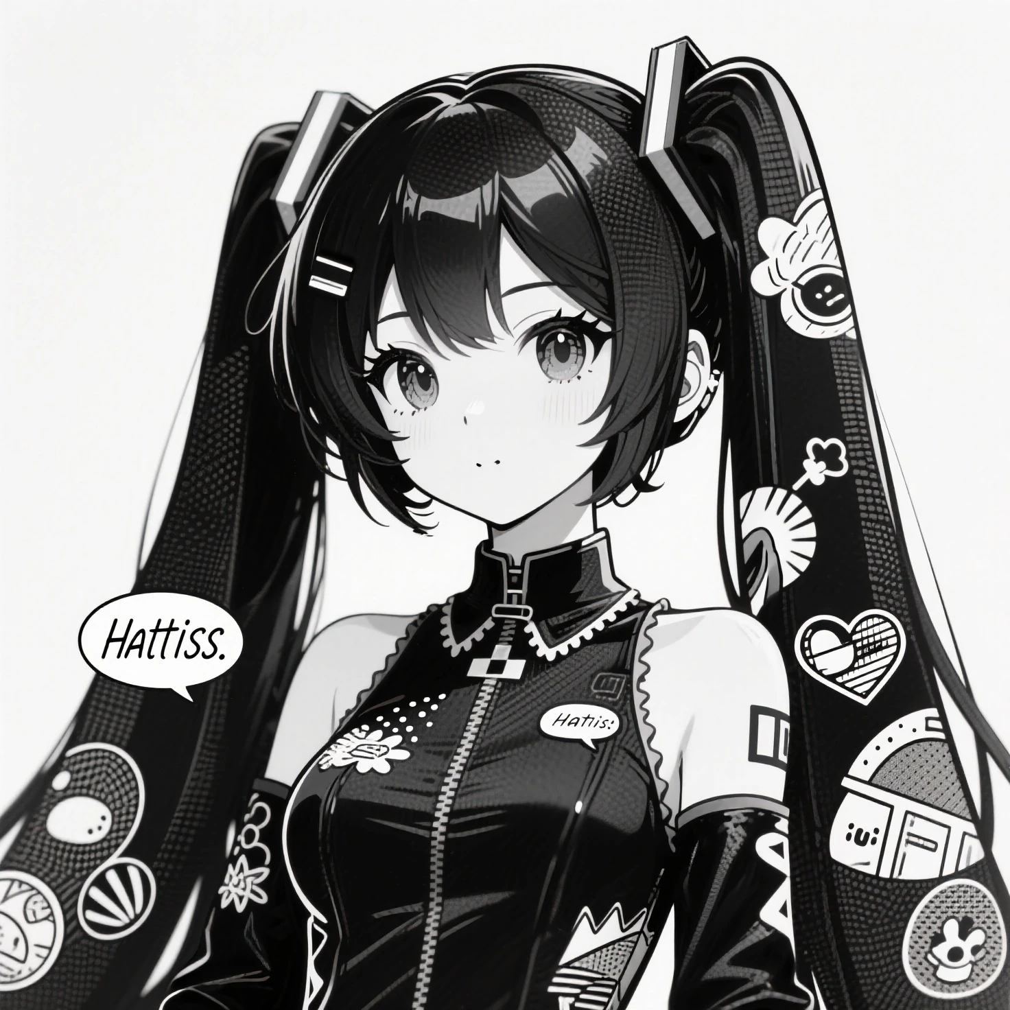 One girl, Animal ears, bangs, blush, Bodysuits, chest, Mouth closed, fake Animal ears, gloves, Headphones, headset, Horse's ears, Impossible clothes, Jacket, large chest, Long Hair, Long sleeve, View your viewers, pink Bodysuits, Pink Eyes, Simple Background, Fits perfectly to the skin, smile, alone, Twin tails, Upper Body, very Long Hair, White Background, white gloves, Gray Hair,Alice \(Nod\),(masterpiece:1.4),(Highest quality:1.4),(Shiny skin),Realistic
