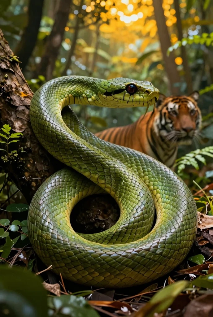    pink  wearing aroused  beautiful happy indian  teen girl  vs  Giant colossal black anaconda    monster wrapped around her body squeezing her in coiled embrace cuddling and kissing        realistic in the rainforest full body, best quality wet 