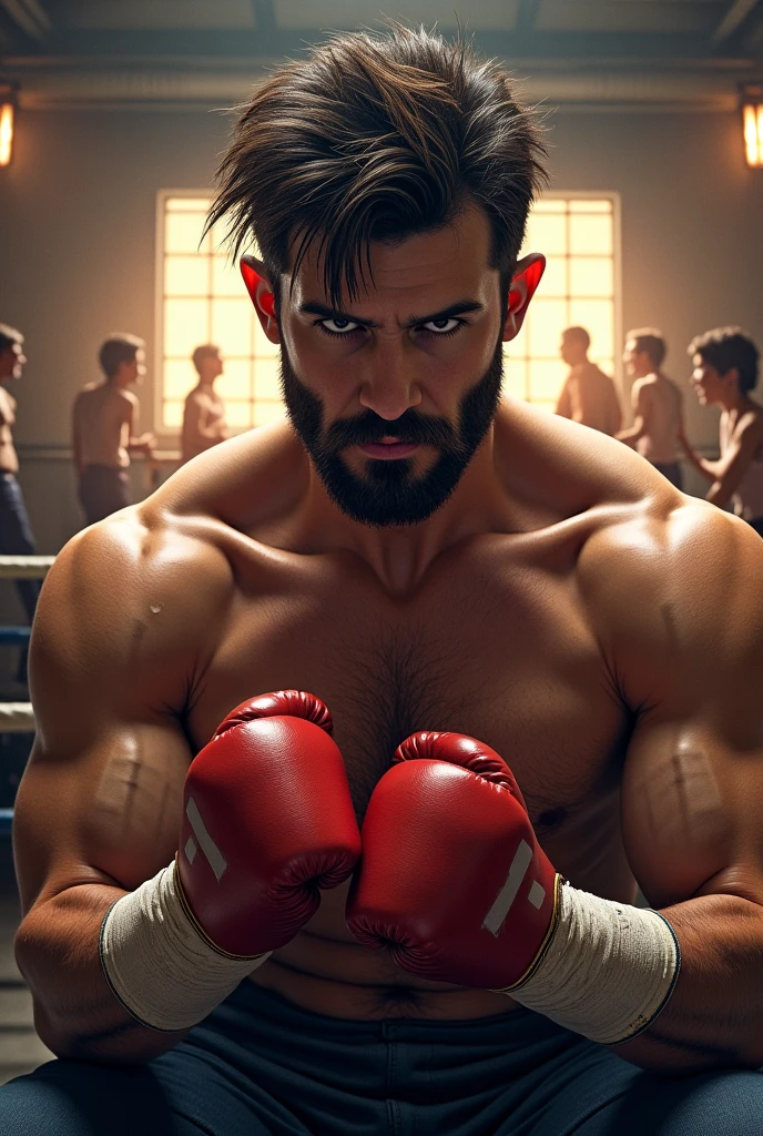 Six Pack, good looking, good looking, Hairy, boxing.