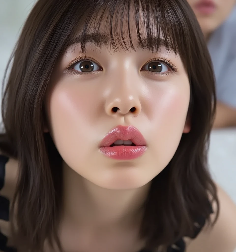   mouth, Highest quality, High resolution, detailed , Perfect , detailed,  the tip of the ,  , A little how on the tip,  ,, / how, Pinch Perspective,  , Watch as they wake up from their sleep and give you a , Give me a  on my body, ,Completely 、、A large amount of white fluid comes out of the 、My face is covered in sticky white liquid、A large amount of  drips from the mouth、、、Completely 、