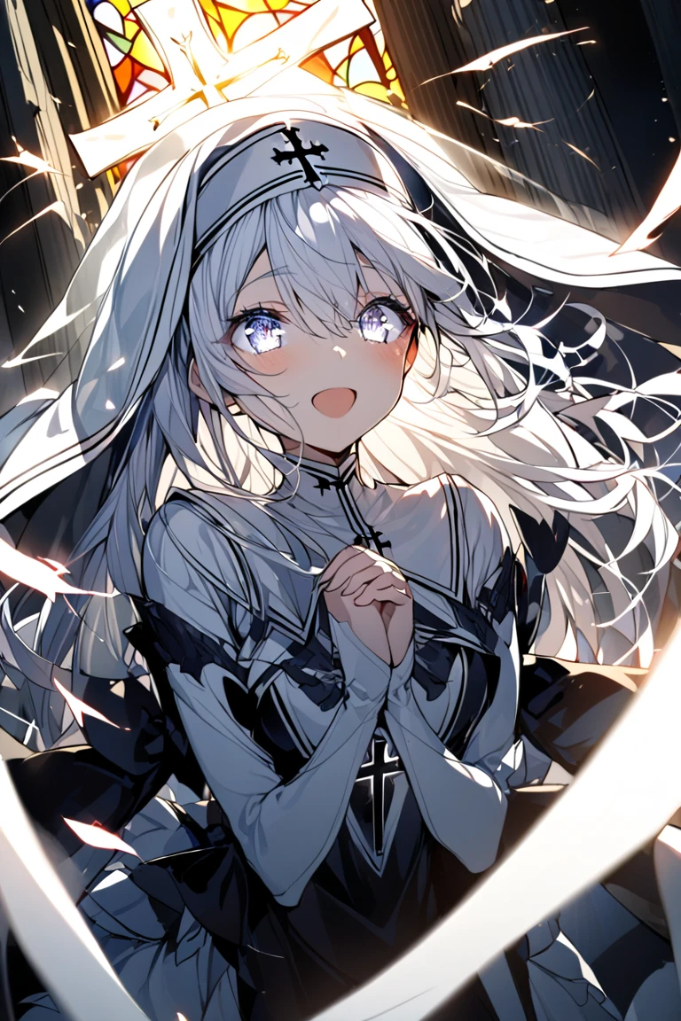 (masterpiece:1.3), (best quality:1.1), (8k, ultra detailed, ultra high res:1.2), ((anime style)), perfect 5 fingers, perfect , 
1girl,
medium breasts, 
BREAK long hair, wavy hair, 
white hair, 
red eyes, 
BREAK dress,  
looking at viewer, 
BREAK cowboy shot, BREAK (detailed background:1.1), outdoor, aurora, at night, Starry Night Sky with Shooting Stars, 