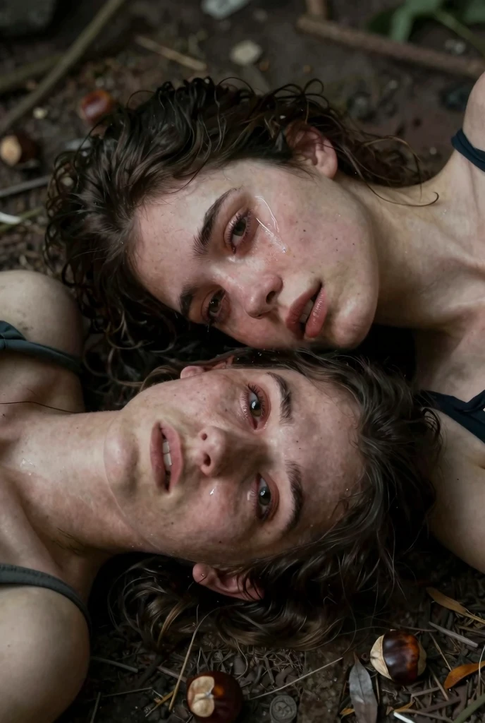 a young white man, a young white female, beautiful detailed eyes, beautiful detailed lips, floating hair, swimming, swimming underwater, underground cavern river, glowing vegetation, photorealistic, 8k, hyperrealistic, cinematic lighting, dramatic shadows, surreal, ethereal, dreamlike, fantasy, vibrant colors