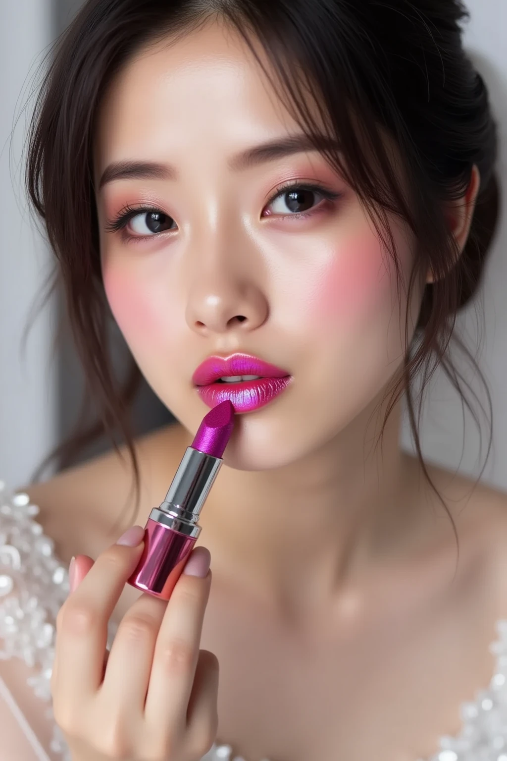 Kimono beauty, Body Portrait, 8K, Narrow and beautiful eyes, Dindal effect, masterpiece, 最high quality, high quality, High resolution, 　 、 Very detailed写真, (Natural skin texture, Fine skin, Hyperrealism, Ultra Sharpness) , Skin with attention to detail, (Very fine, Fine skin texture, Intricate details, Beautiful Face, (Lifelike face), Realistic eyes, Beautiful and detailed eyes, Realistic Skin, Beautiful Skin, Surreal, Very detailed, Golden Ratio, Smiling Eyes, ((Night moonlight background)), Body Portrait, G-Cup, Big Breasts, Huge breasts, Big Breasts, Bewitching beauty、、Dripping wet 、glamorous, Shiny , trembling with pleasure、突き抜けるに震える、Pleasure that goes through、突き抜ける信じられないほどの快感、Incredible pleasure  feel intense pleasure、信じられないの、、、、、、gasp.gasp.gasp.gasp.