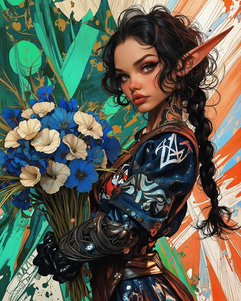 Elven Beauty with a Bouquet! 💐✨