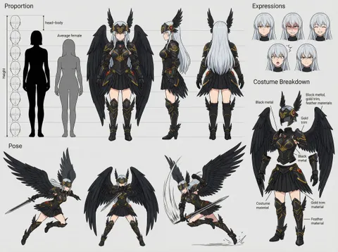 [My OC] Black Valkyrie Karlaキャラシートその２