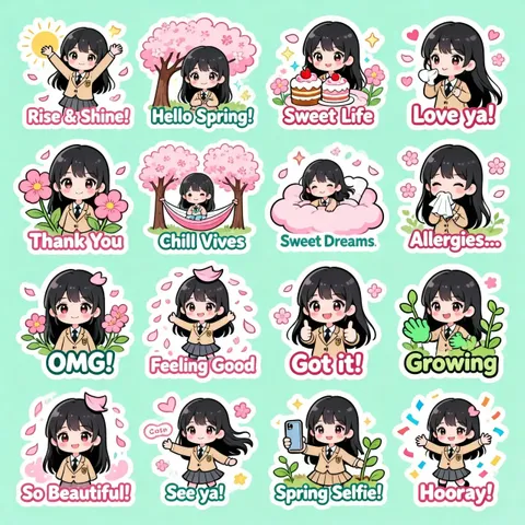 Create spring stamps