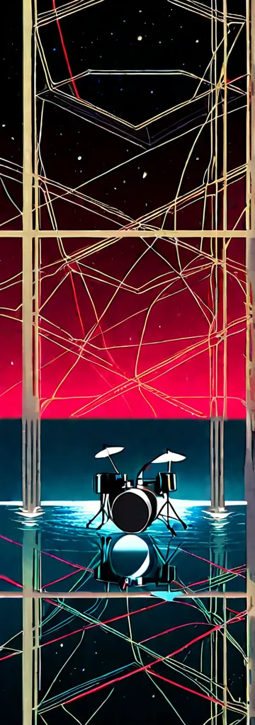 Bateria Cyberpunk Animada