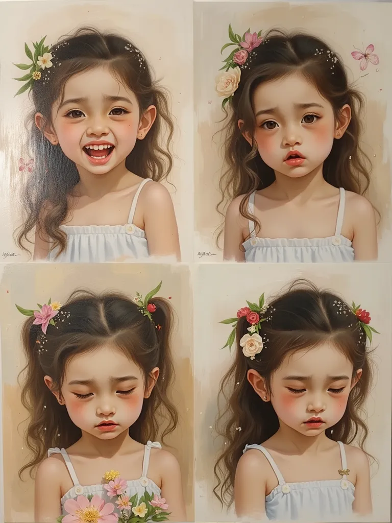 多表情少女肖像生成