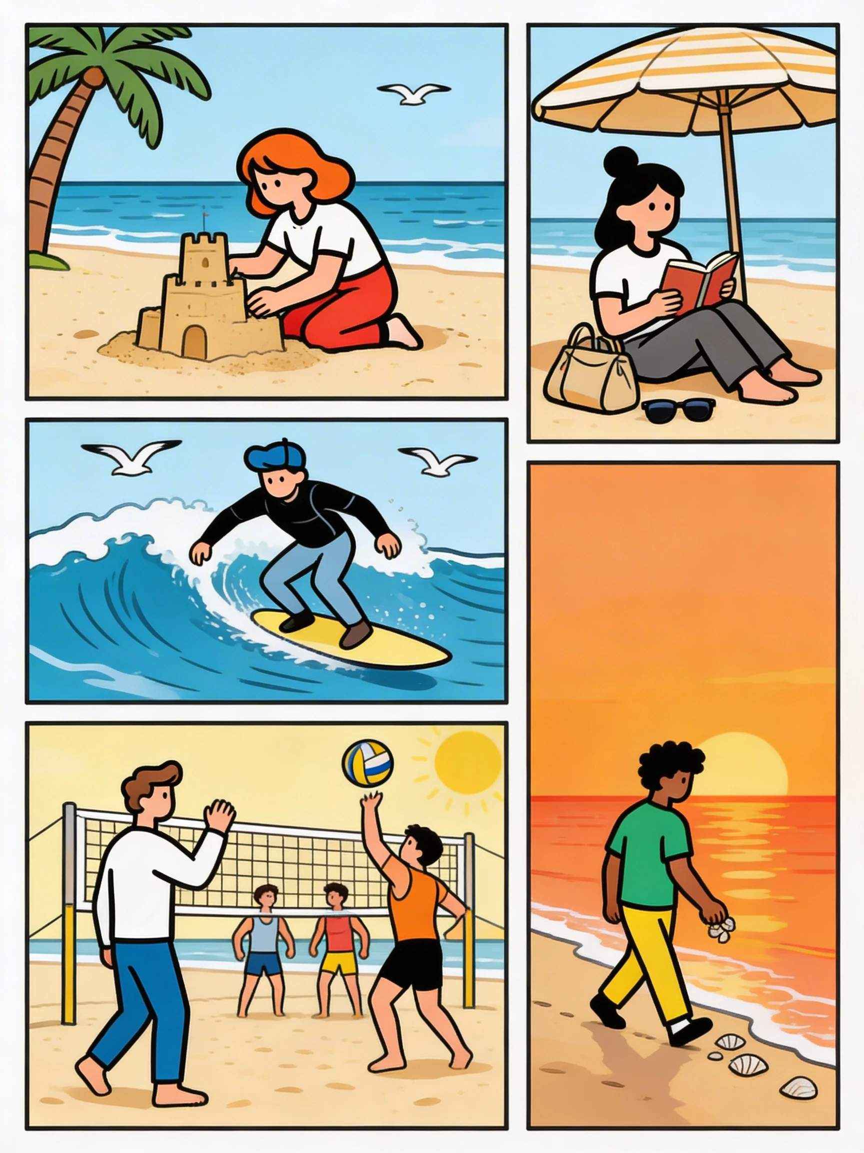 ビーチ漫画生成