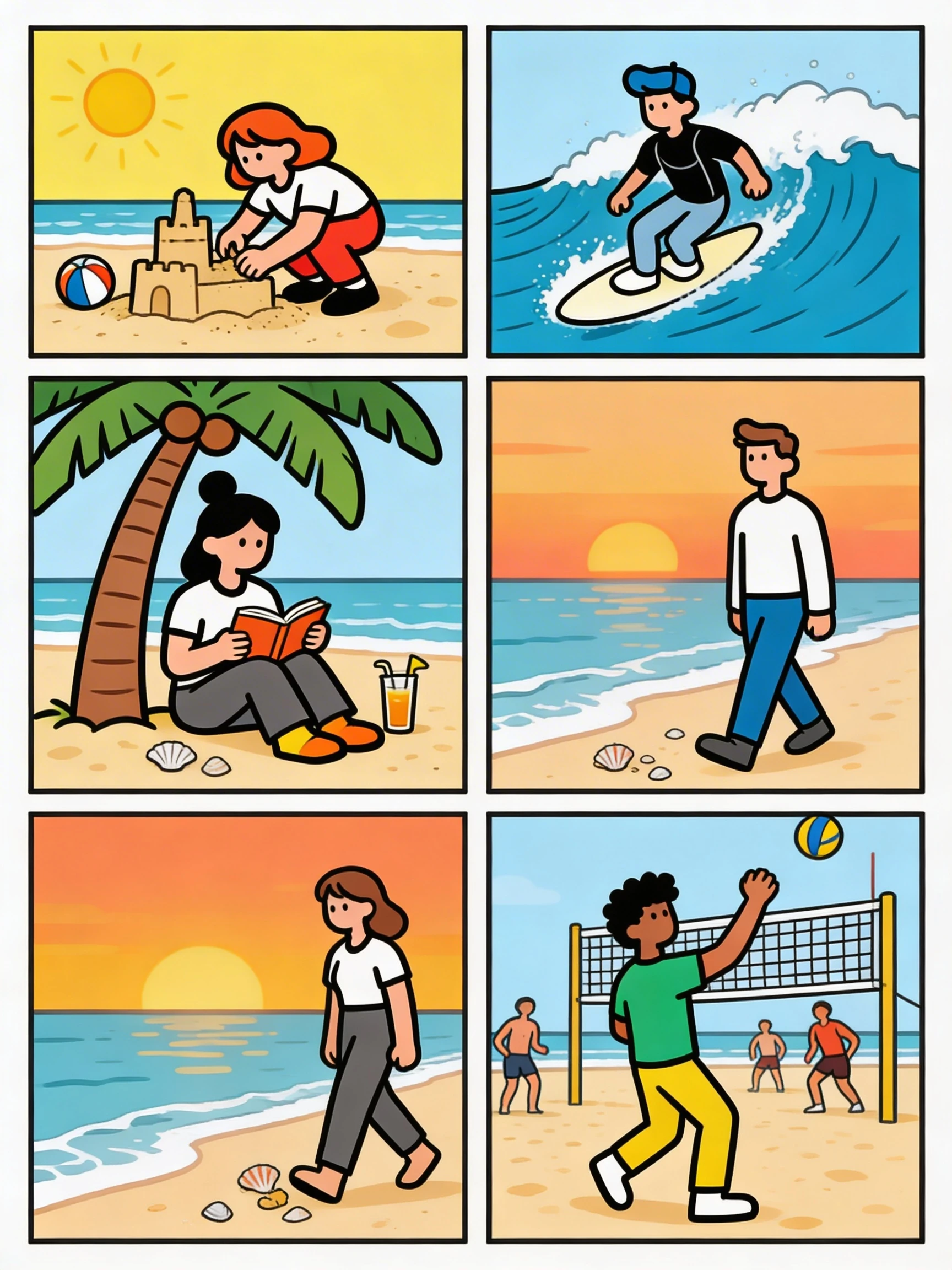 Comic Beach Scene Generator