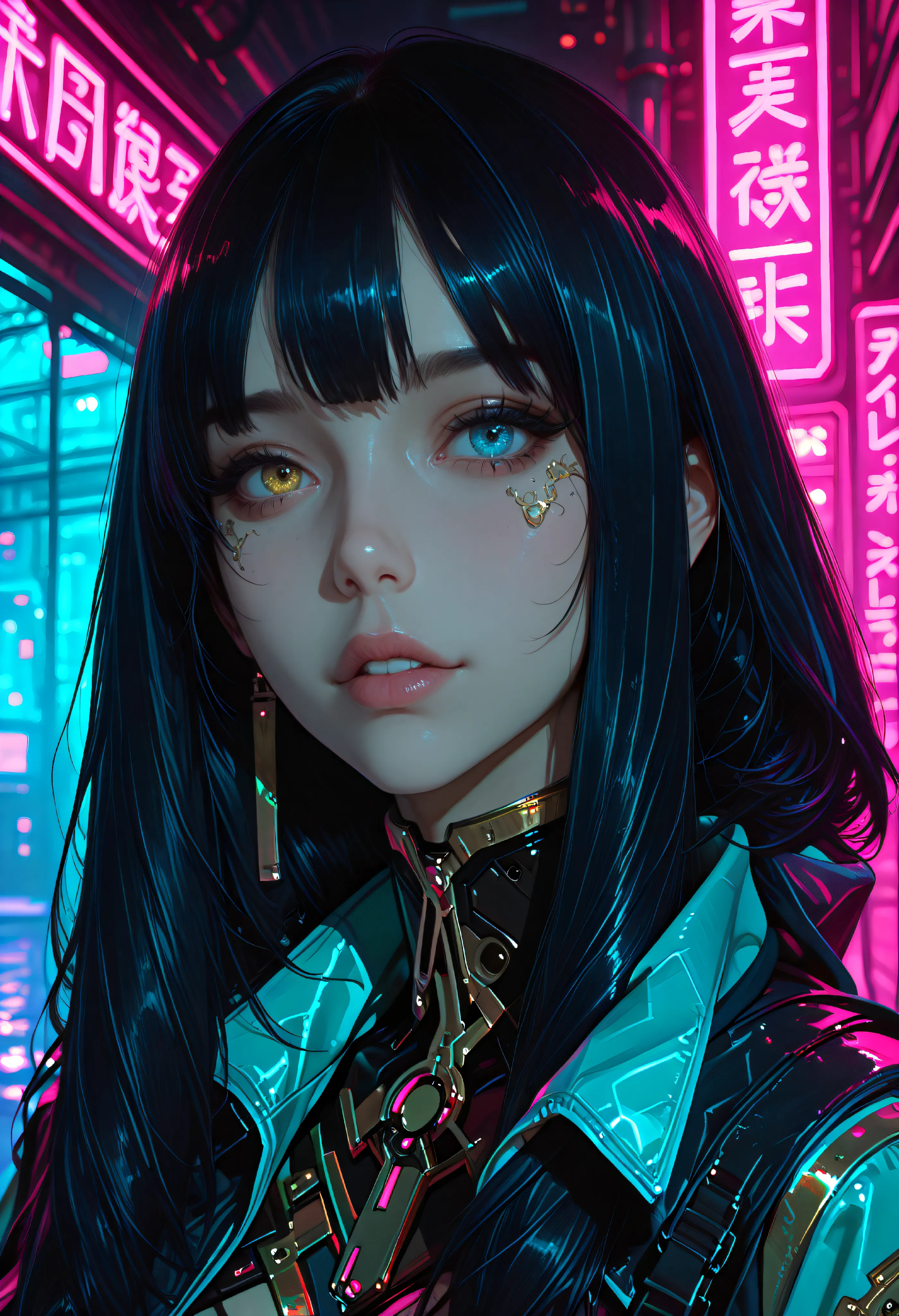 Chân dung anime bán thực siêu nét
