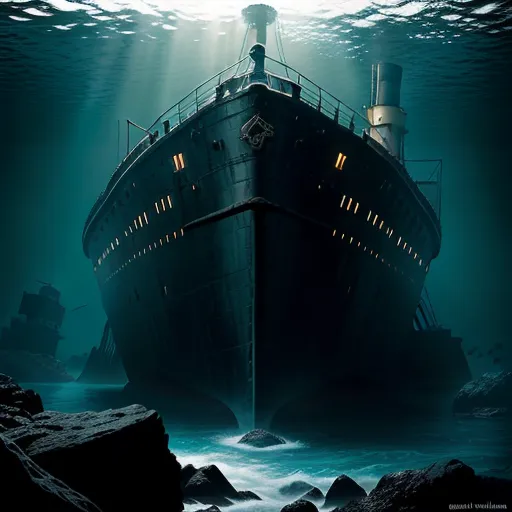 Titanic Submerso Realista