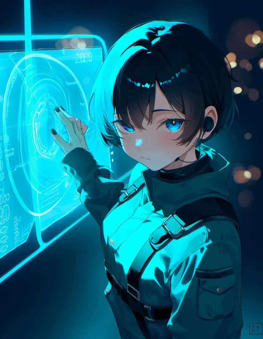 Anime Stilinde Holografik Portre