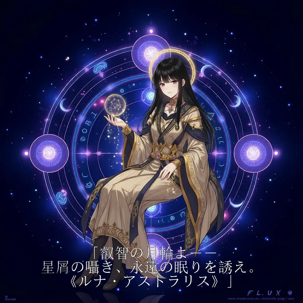魔法陣を展開し呪文詠唱（画像）