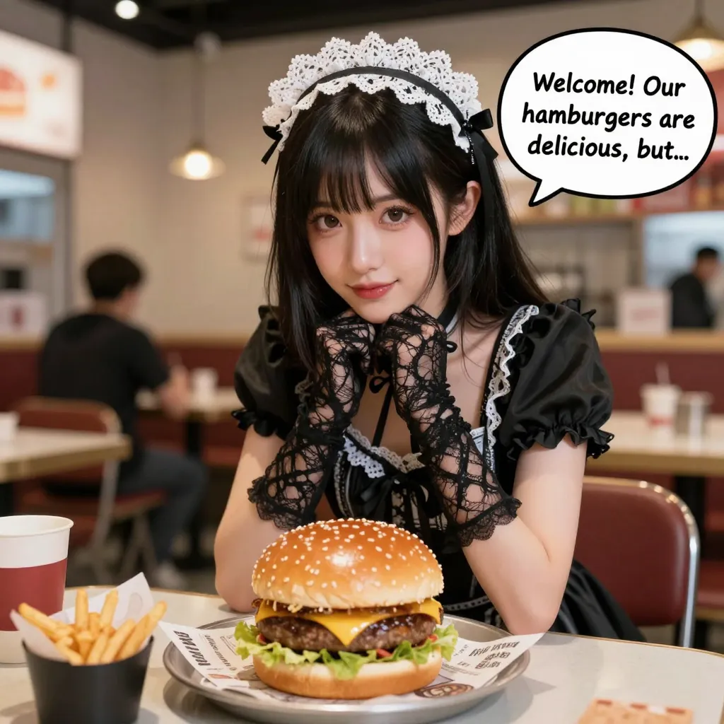 Suspicious hamburger shop