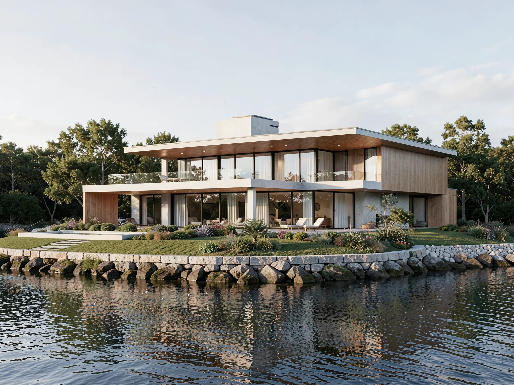 Villa moderne au bord de l’eau
