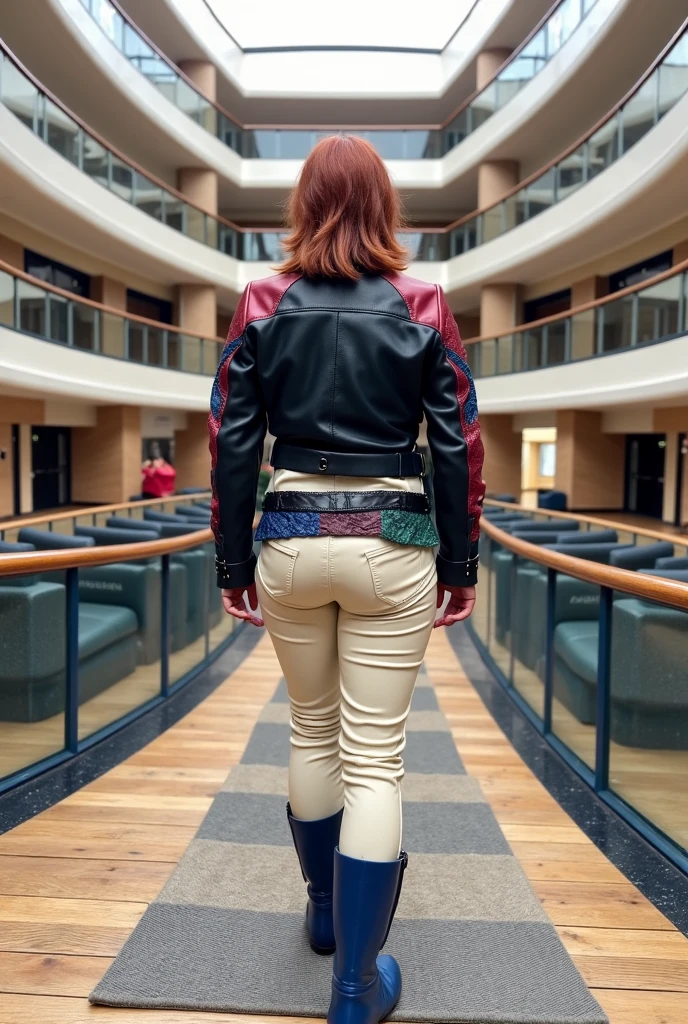 Vintage 90s handmade leather patchwork belt V1