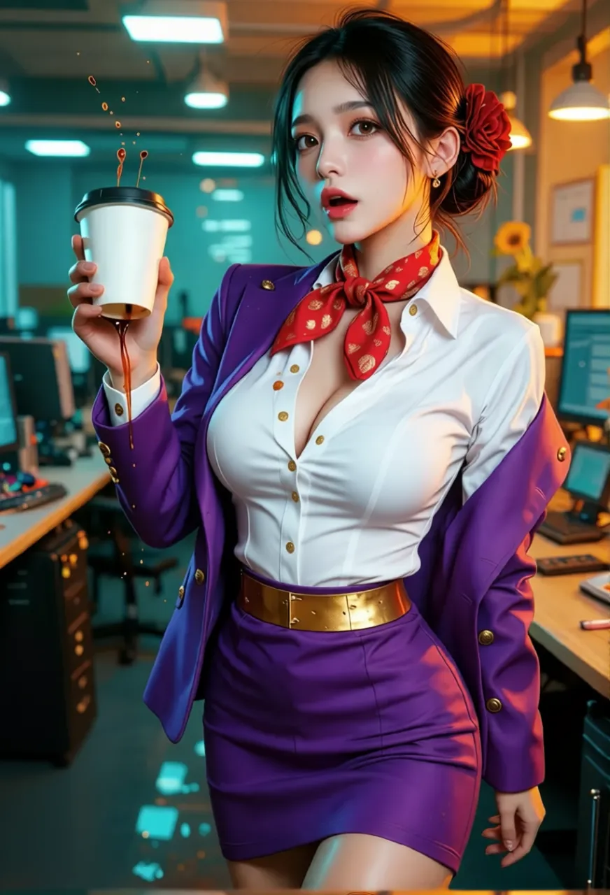 Spilled Coffee at the Office