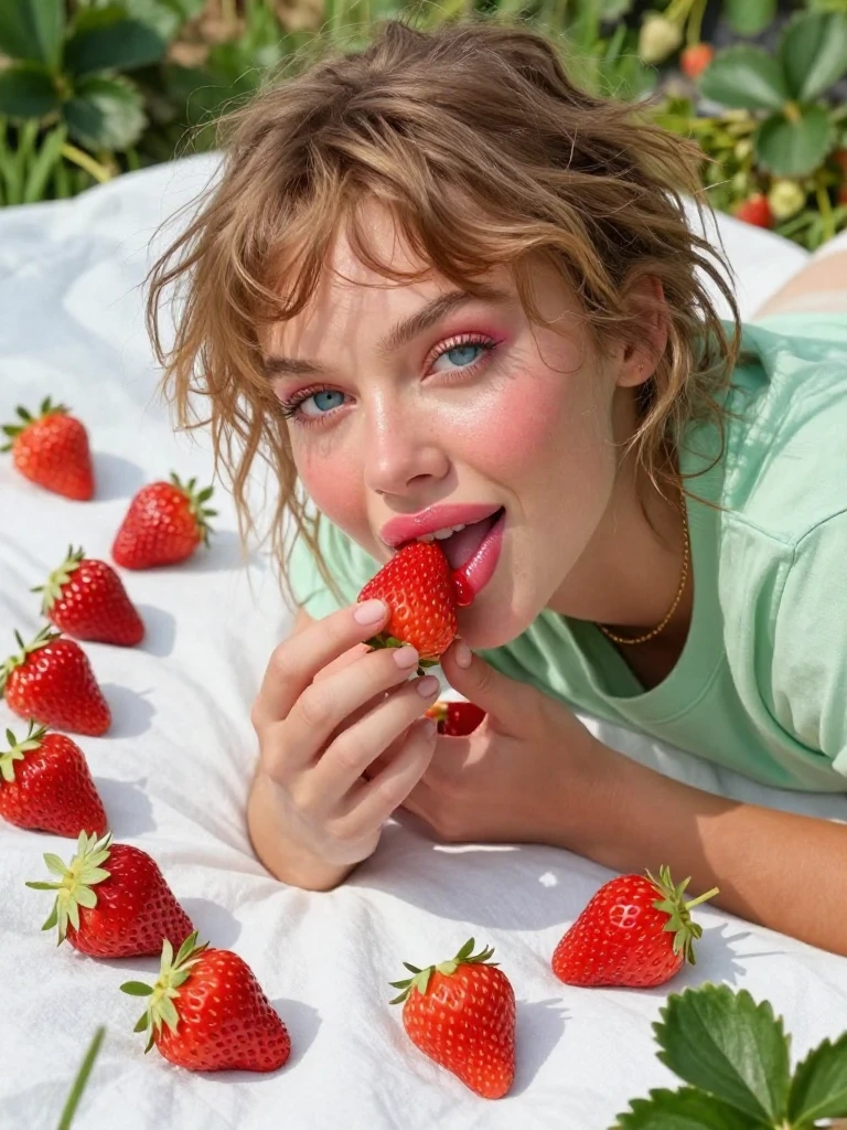 🍓 Клубника солнце и сладкое мгновение!