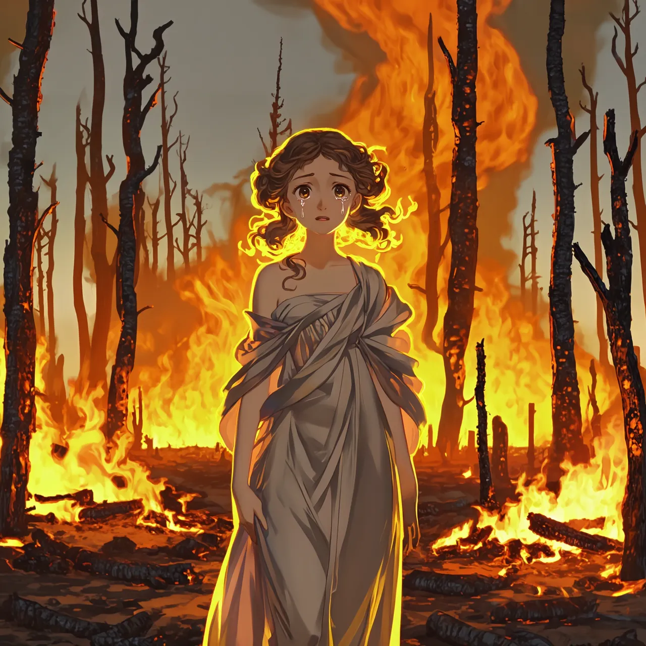 Artistic Portrait Fire Scene Generator