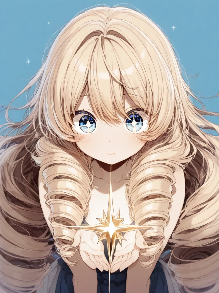 blonde vertical curls girl, OC:"Marietta Lorelei" 1.0