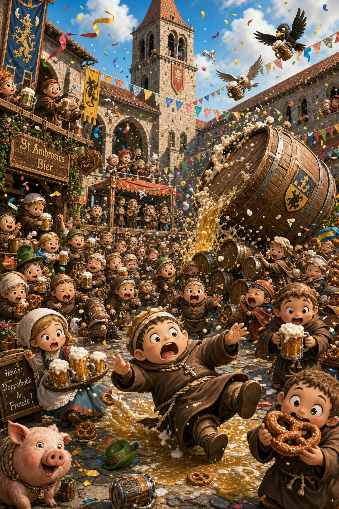 맥주 소동 - SeaArt AI Daily Challenge