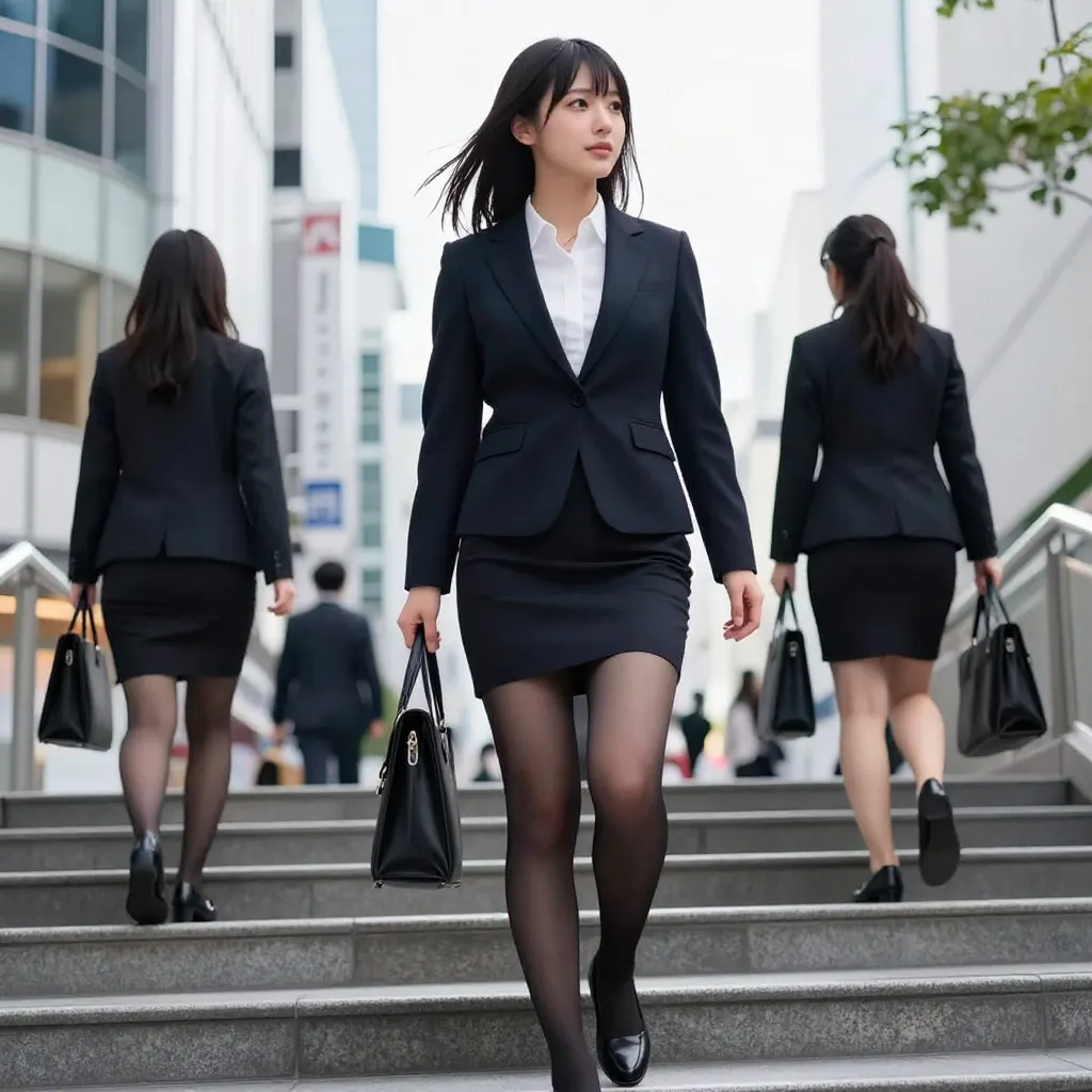 working women walking