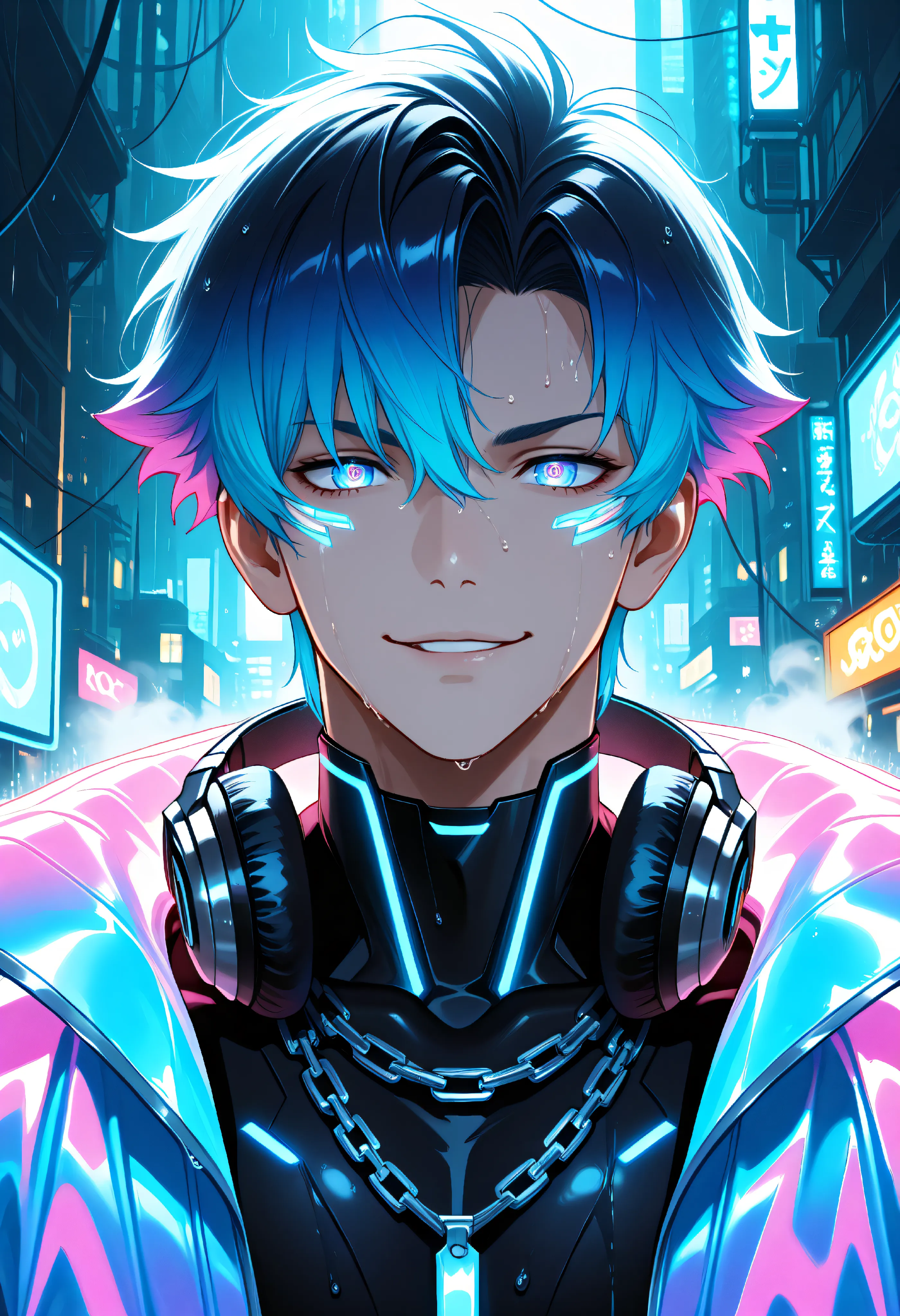 T2I Anime Cyberpunk Male 4K upscale Workflow