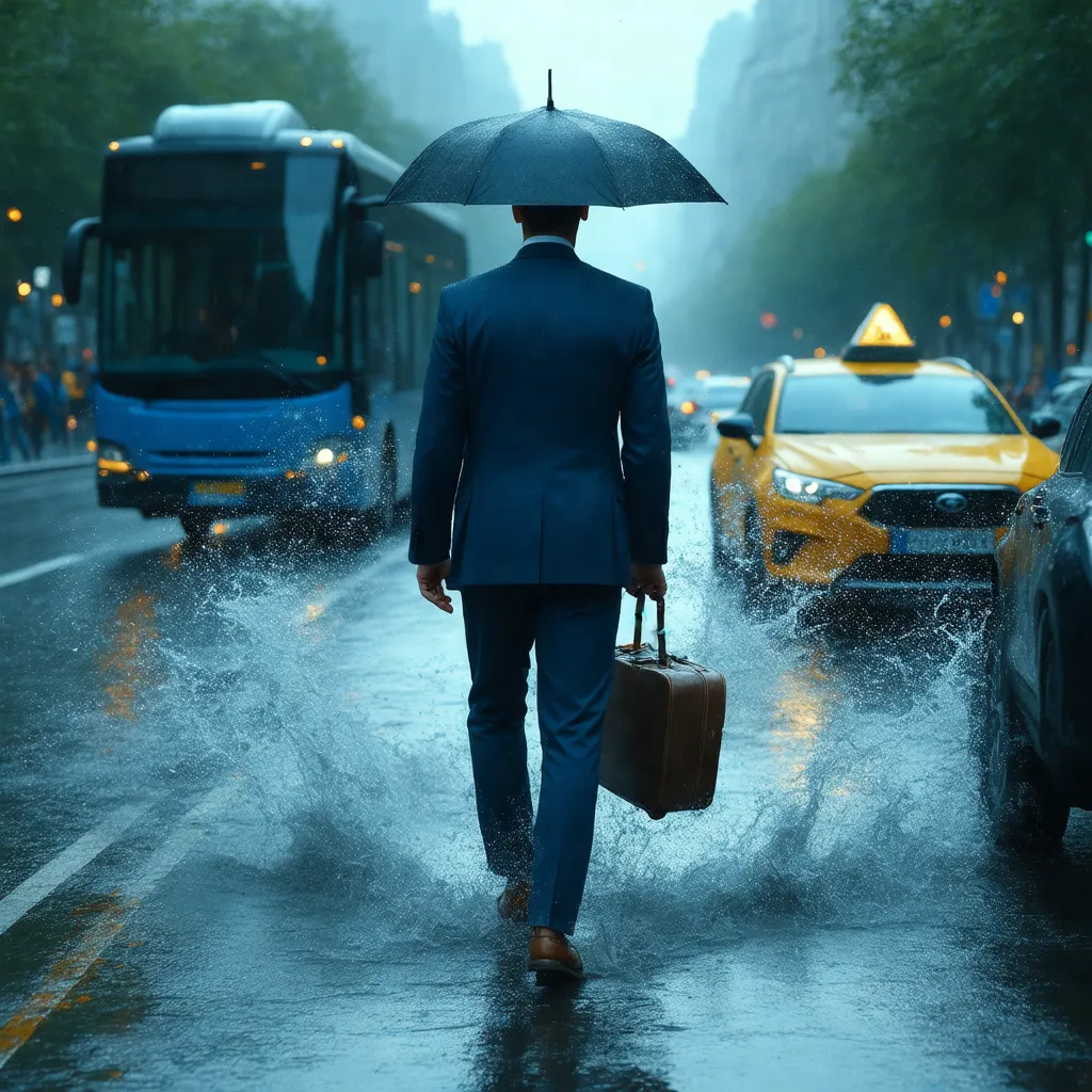 Rainman uder umbrella