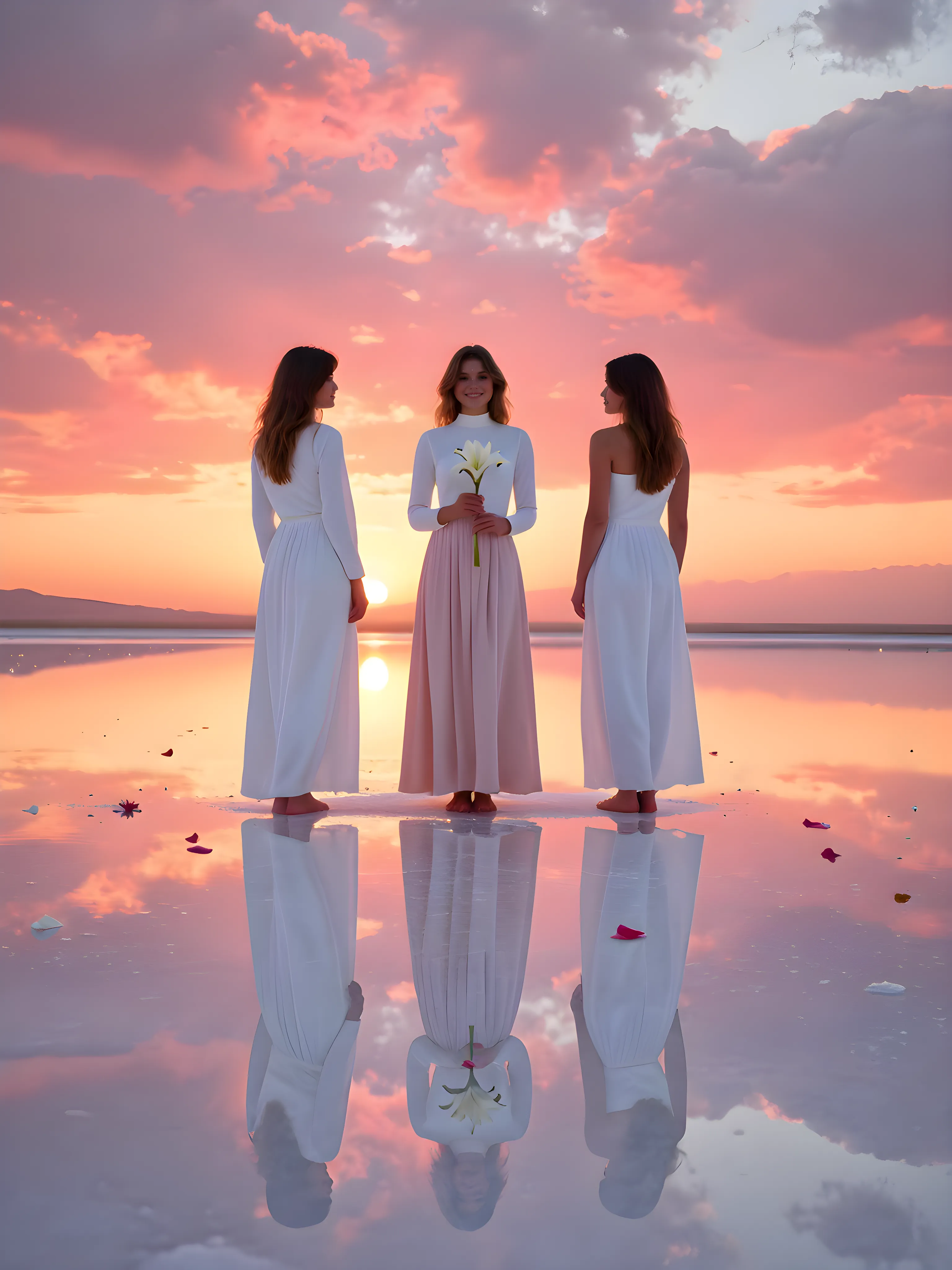 Sunset Portrait Editorial Generator