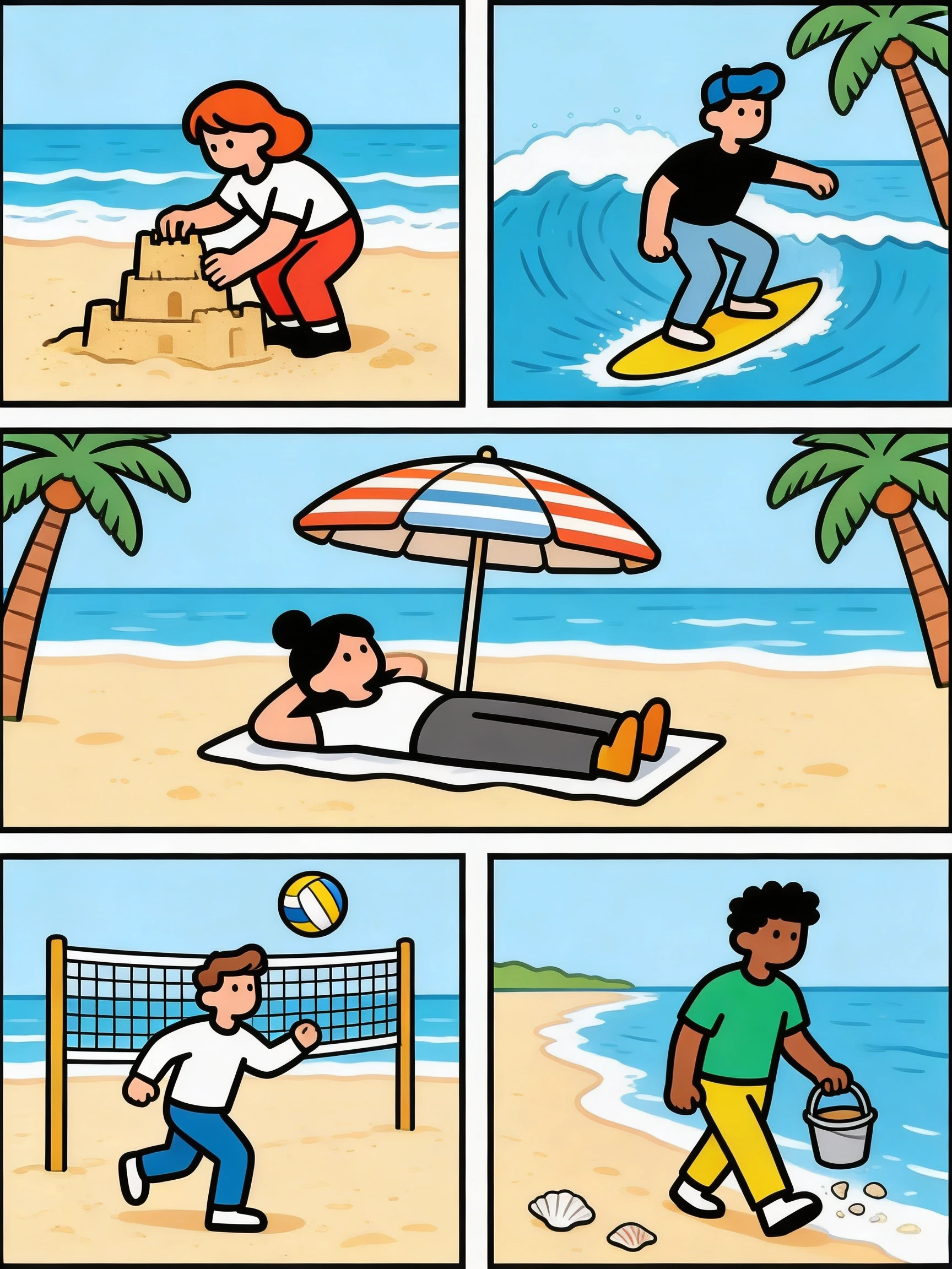 Comic-Strips am Strand erstellen