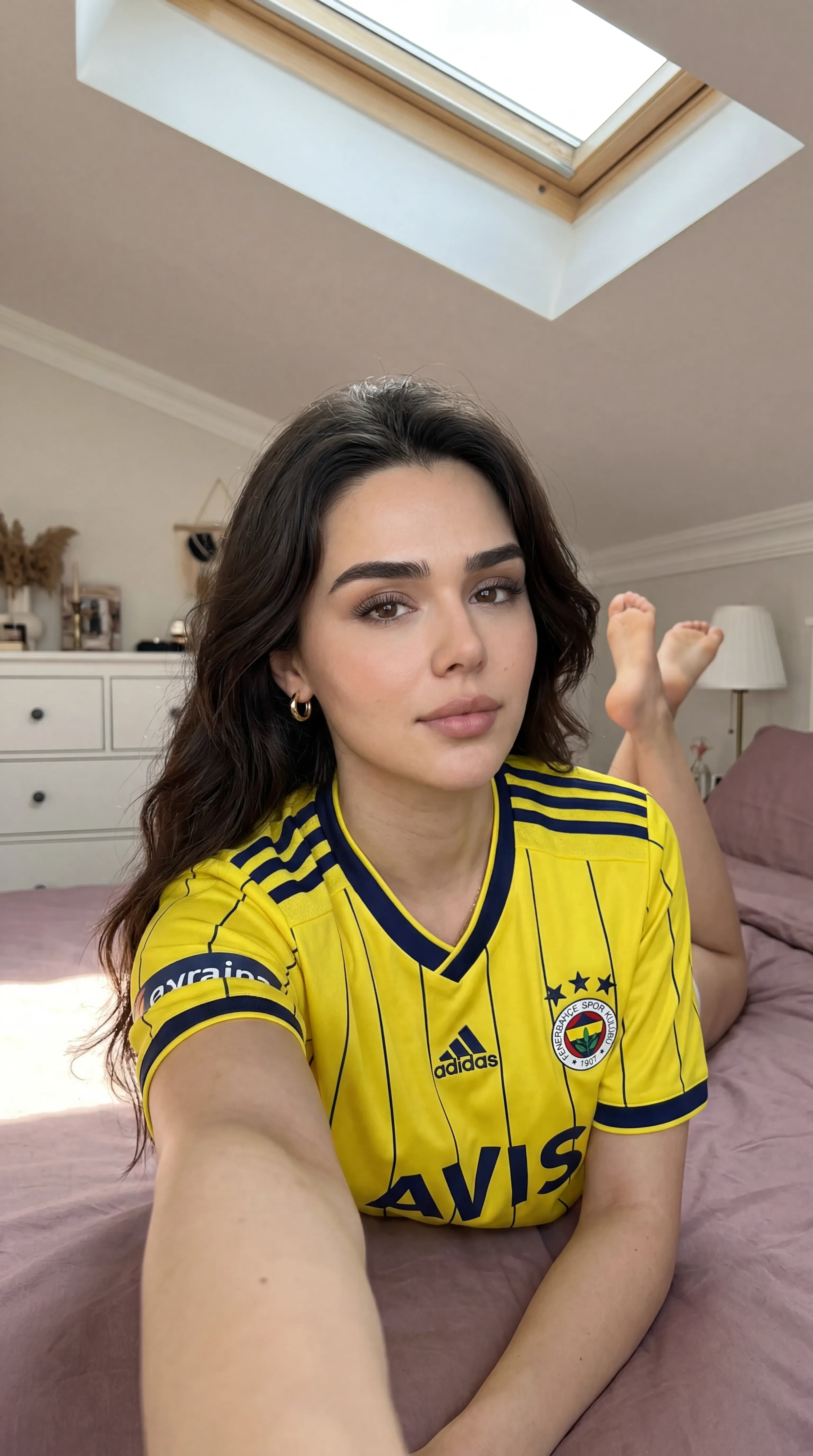 Photorealistic Selfie of a Person in a Soccer Jersey