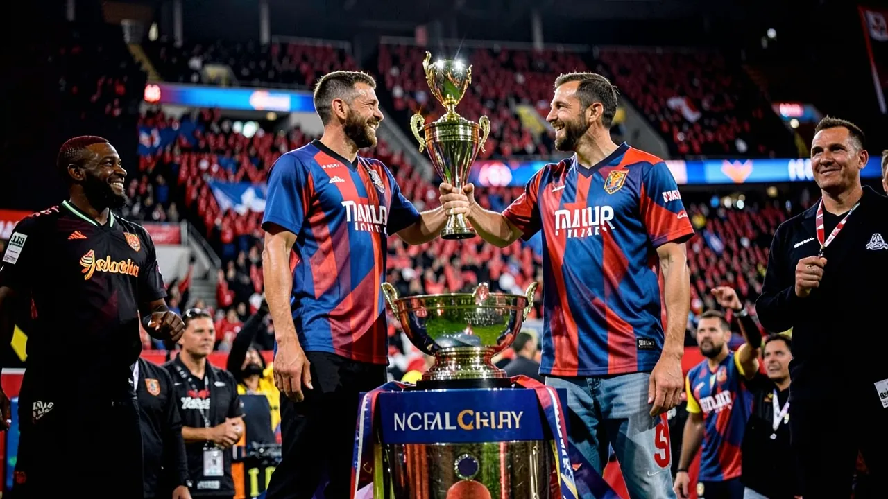 Football Trophy Scene Fusion