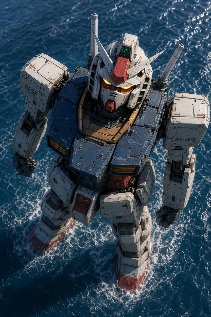 海上巨大メカ生成ワークフロー