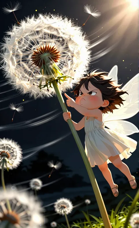 Angry little fairy vs the wind! 🧚✨