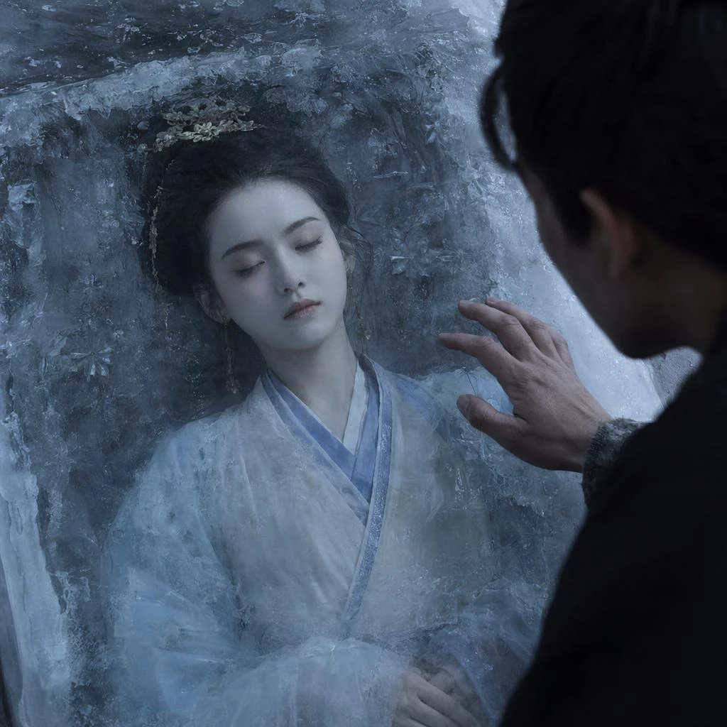 冰封着的古代美女