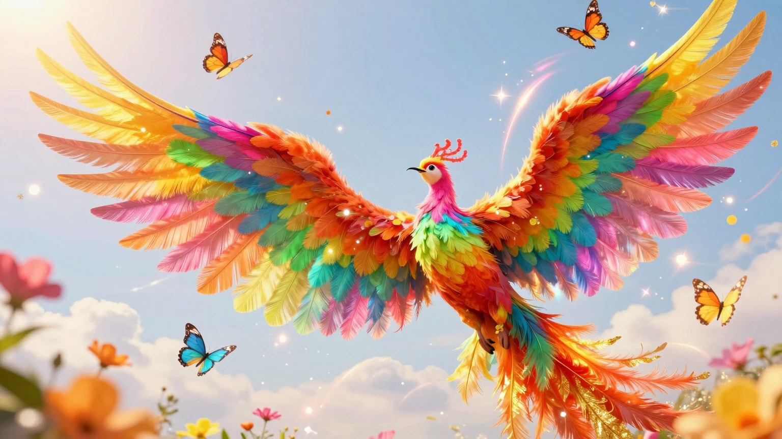 Look at this rainbow phoenix! 🤩