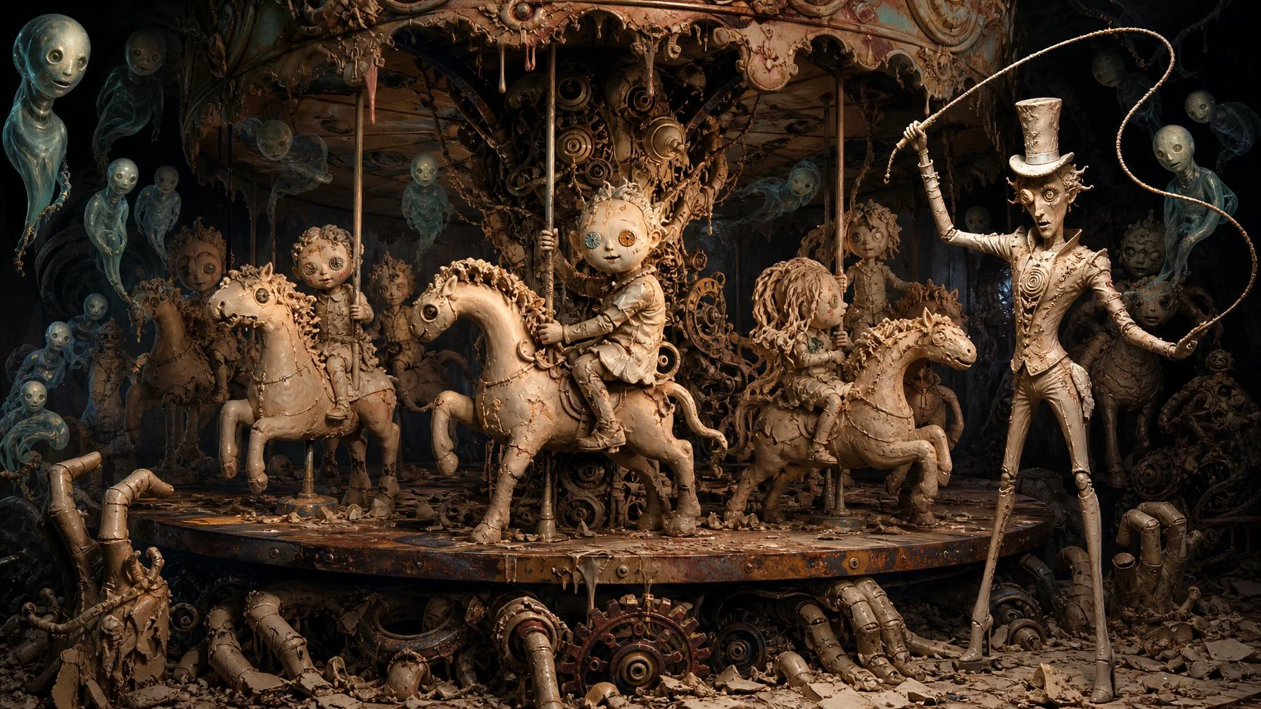Abandoned carousel...creepy and stunning 😱